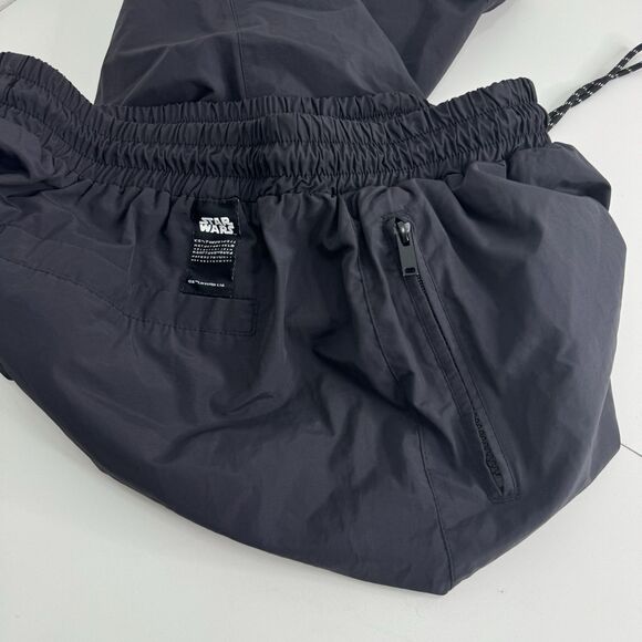 Disney Star Wars Black Track Pants Jogger Elastic Waist Sz L Organic Cotton Blnd - Picture 7 of 8